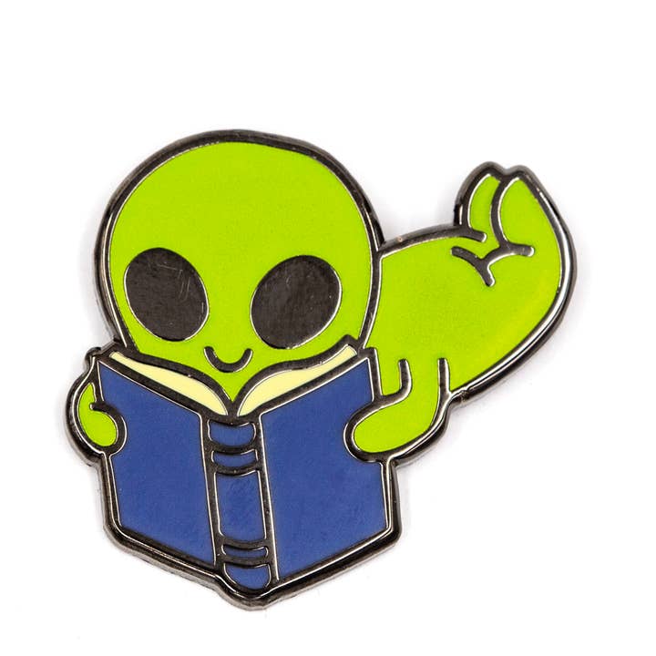 Reading Alien Enamel Pin for wholesale by These Are Things