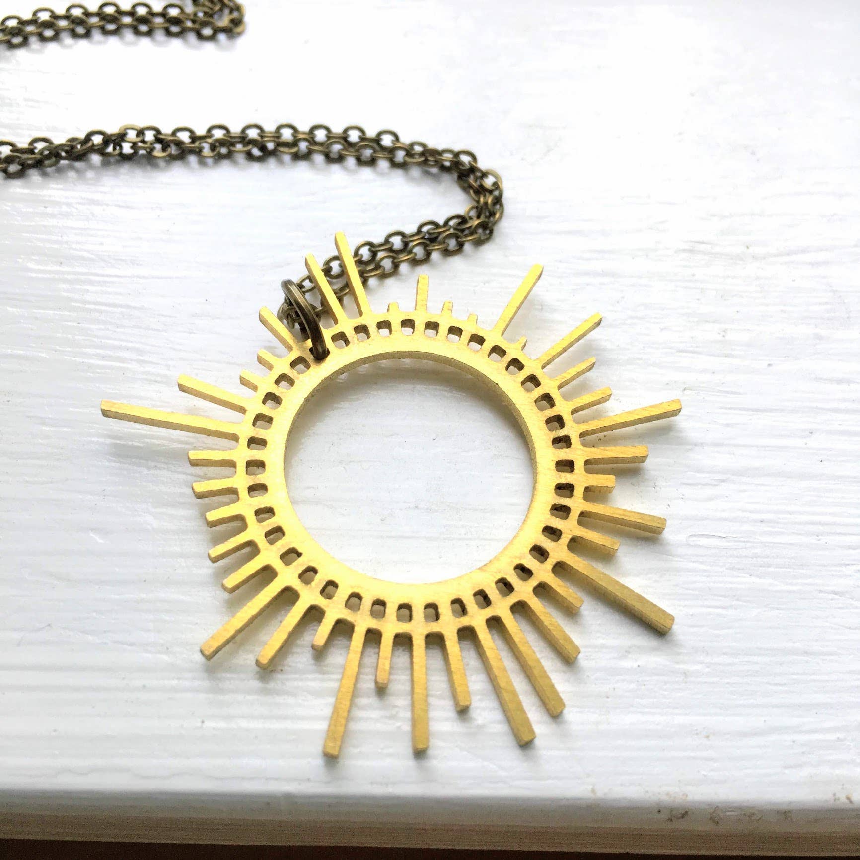 Red Truck Designs - Wholesale Pendant/Charm Necklace - Starburst Sun Necklace Starburst Boho Necklace 18 inches4