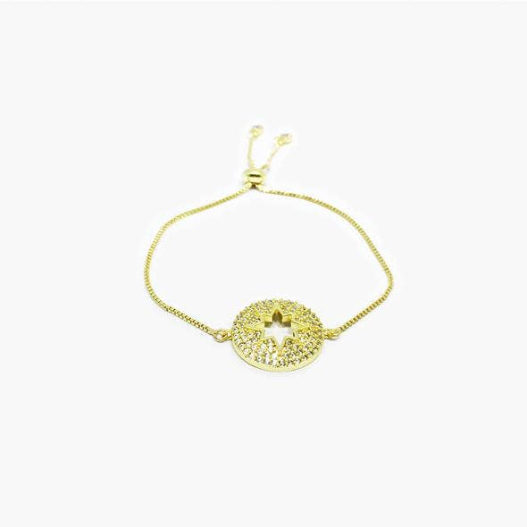 Pulsera estrella de cadena dorada para venta al por mayor de Mia Accessories