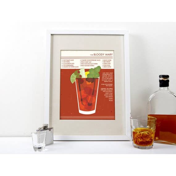 The National Anthem - Wholesale Art Print - 5” x 7” Bloody Mary Cocktail Art Print1
