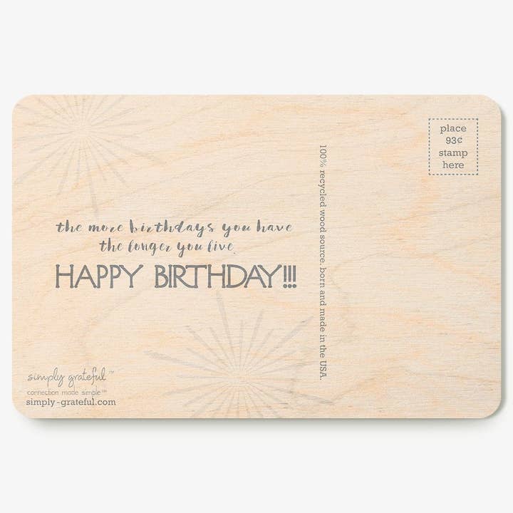 Simply Grateful - Wholesale Postcard - Birthday Fun Postcard2