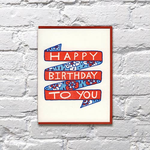 Birthday Banner Card for wholesale by Bench Pressed
