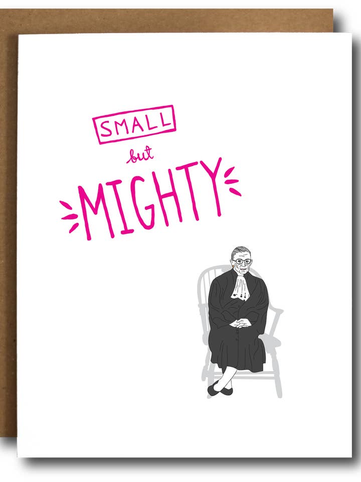 Ruth Bader Ginsburg Small but Mighty Card for wholesale by The Card Bureau
