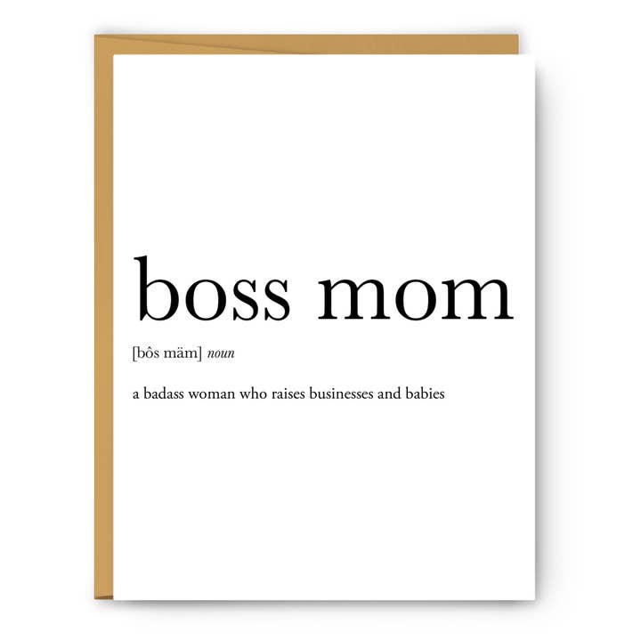 Definição Boss Mom - Cartão de Dia das Mães por atacado de Footnotes