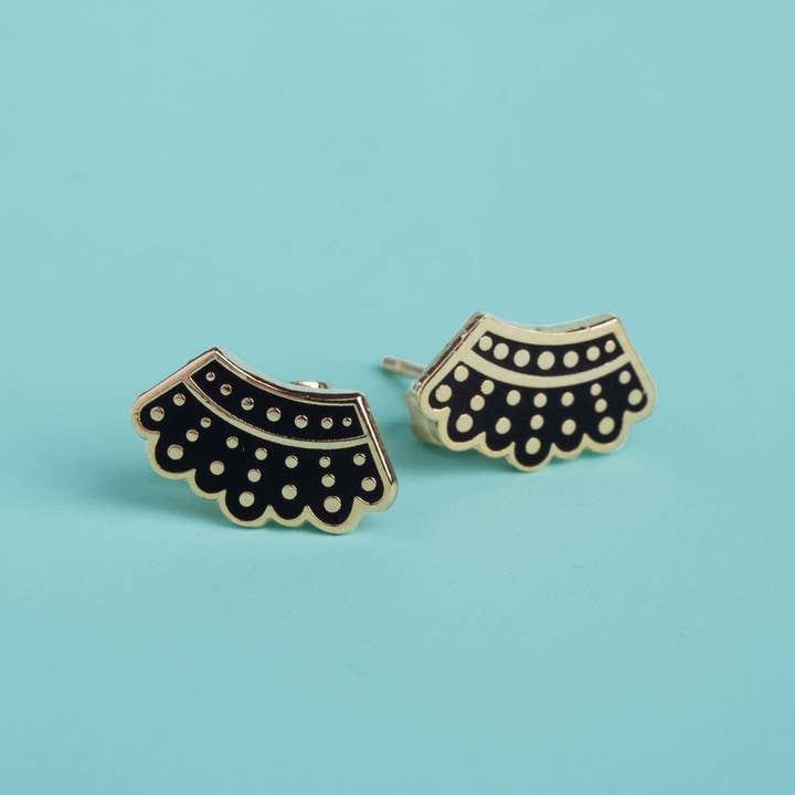 Dissent Pins - Wholesale Stud/Post Earrings - Dissent Collar Earrings - 24k Gold Plated
