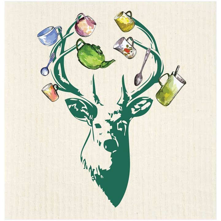 Taças de chá em chifres de pano de prato sueco por atacado de Potluck Press