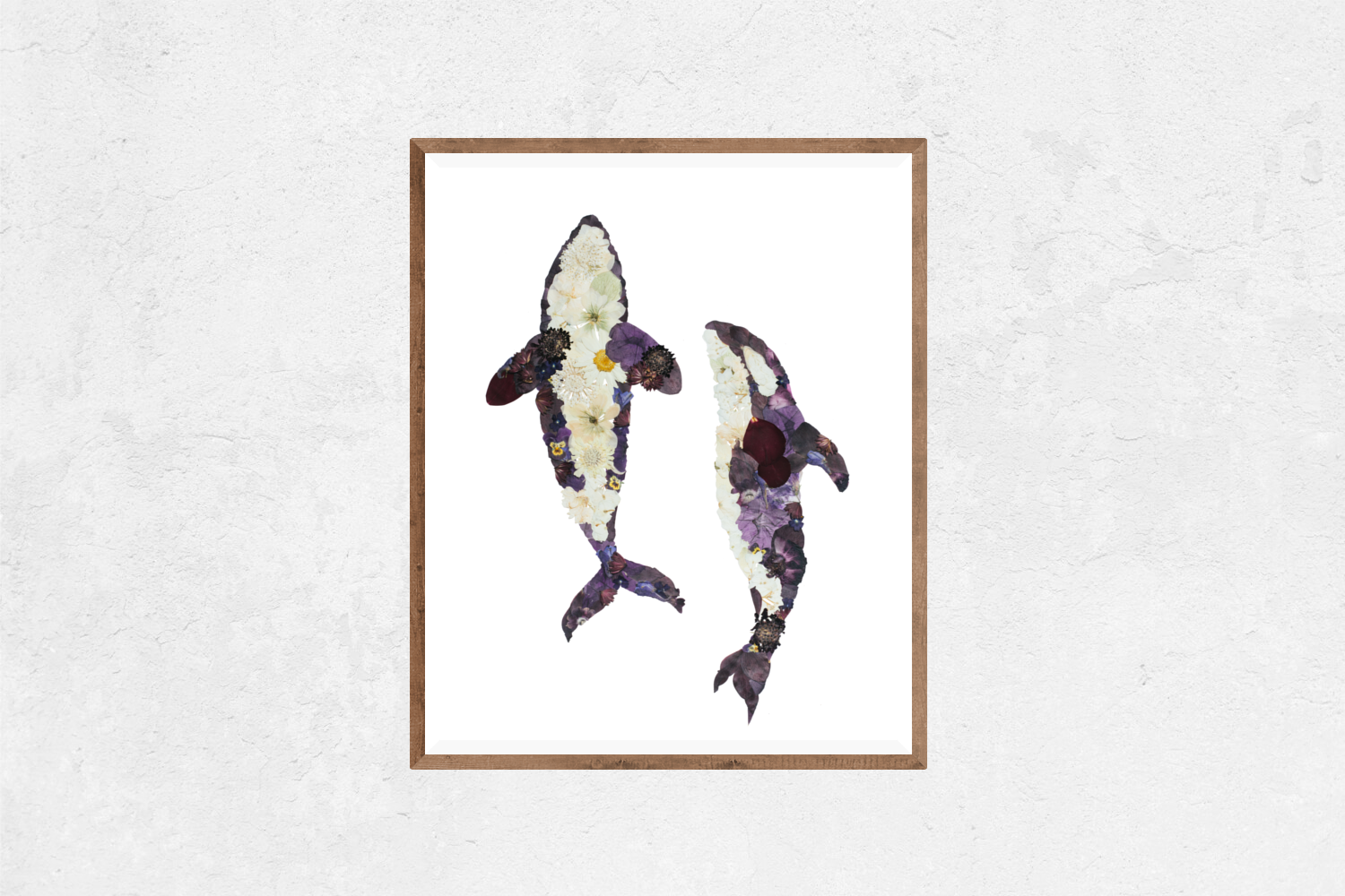 Oxeye Floral Co. - Wholesale Art Print - Orca Whales Print | Pressed Flower Art2