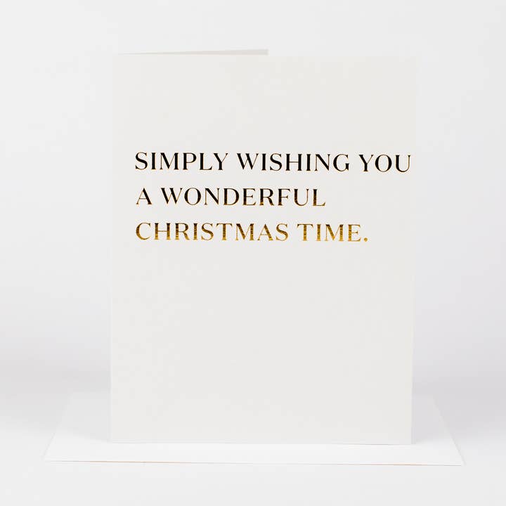 Simply Wishing You a Wonderful Christmas Time for wholesale by Wrinkle & Crease Paper Products