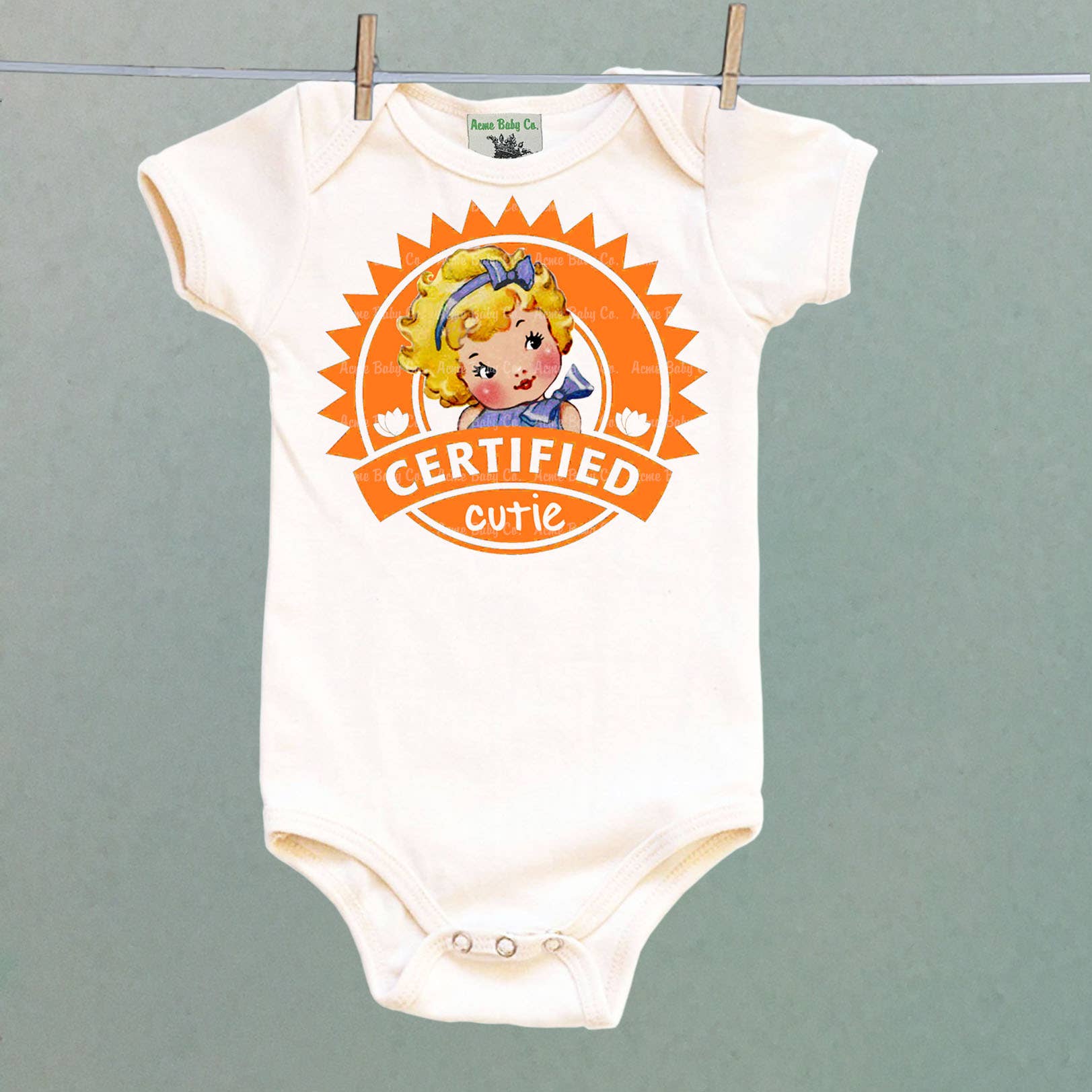 REMOVED BRAND - Wholesale Bodysuit (Non-Footed) - Baby - Certified Cutie Organic Bodysuit2