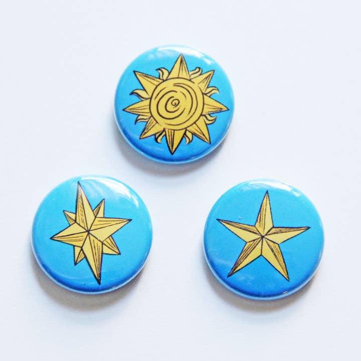 Celestial Button Set in Day for wholesale by Midge Blitz