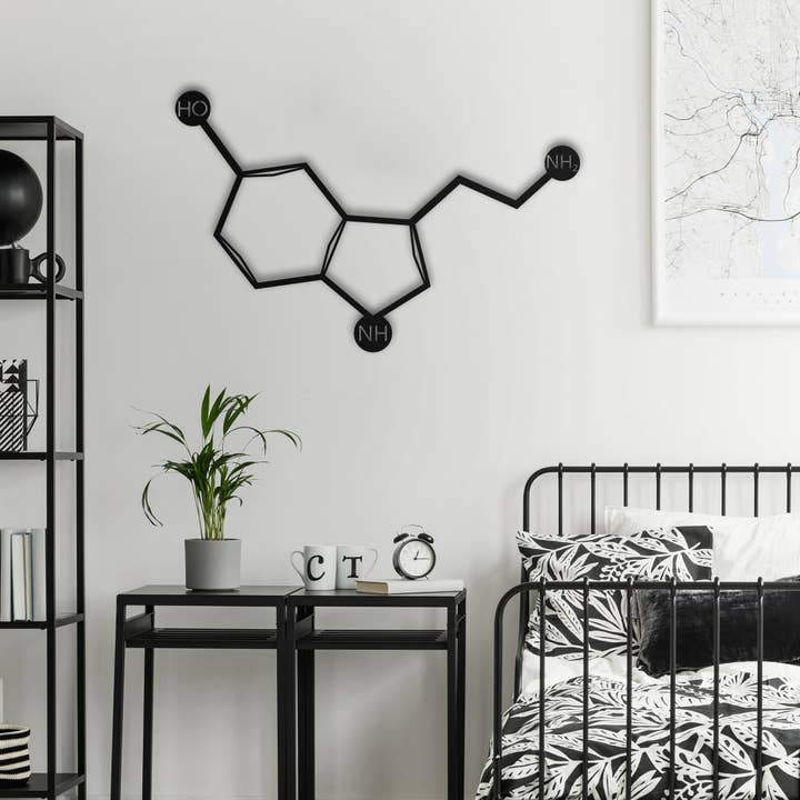 Serotonin Metal Wall Decor for wholesale by Northshire Wall Art LLC