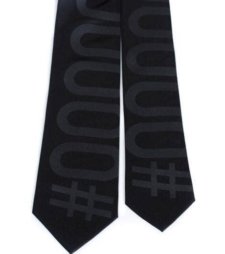 Cyberoptix Tie Lab - Vente Cravate – homme - Cravate code hexadécimal. Cravate Noire #0000003