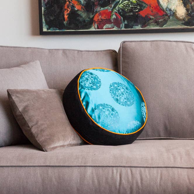 Kathmandu yogi - Wholesale Meditation supplies - Brocade Cushion - More Styles + Colors Available9