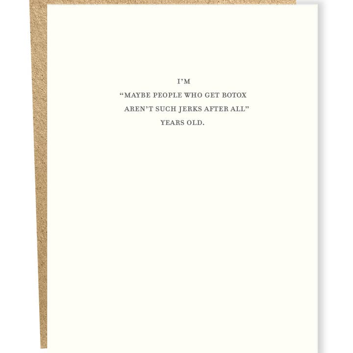 #844 : Carte Botox pour la vente par Sapling Press