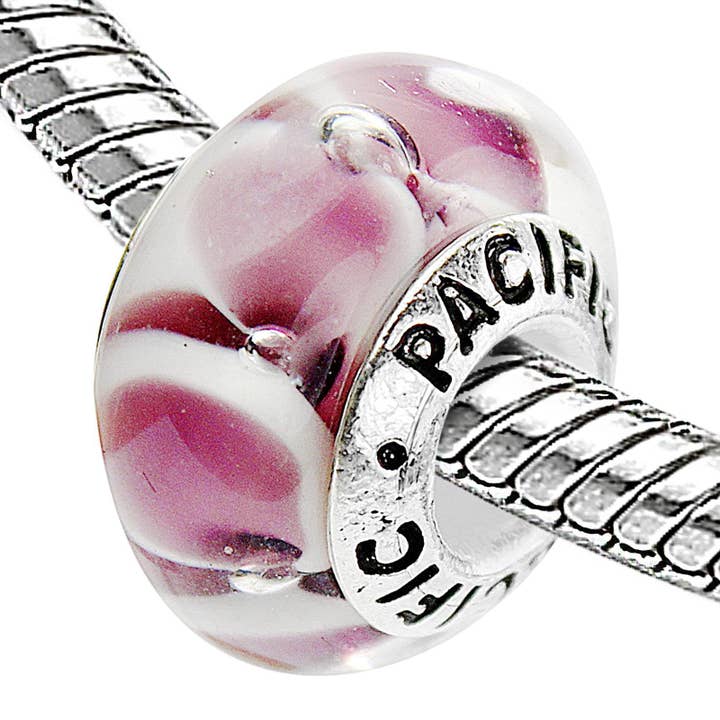 West Coast Jewelry - Wholesale Beads - Silver Murano Glass Bead - Do You Lilac It?1