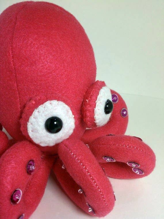 Live Dream Create - Wholesale Stuffed/Plush Toy - Kids & Baby - Hot Pink Octopus Plush with Pink Suckers2