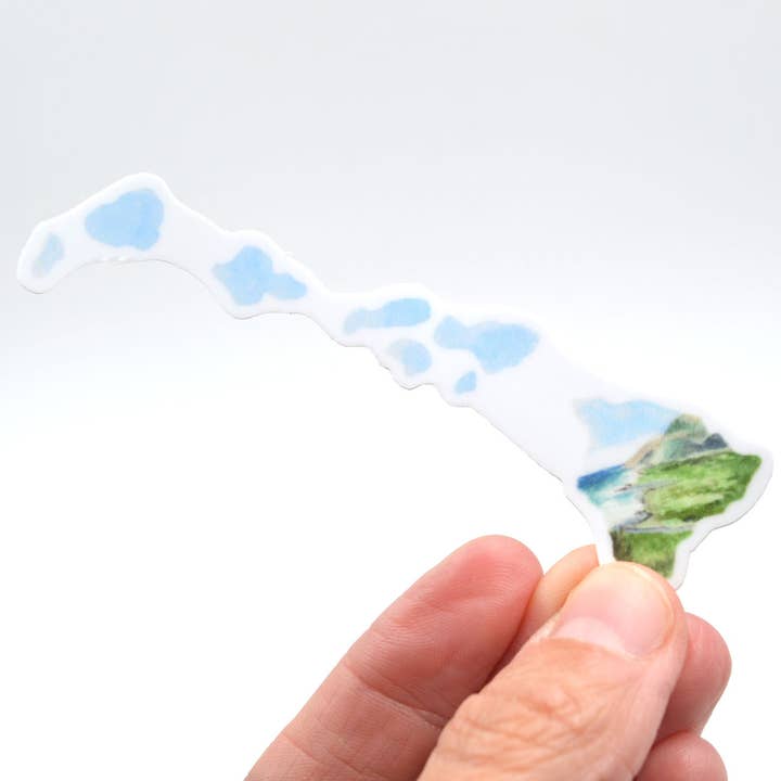 Hawaii State Vinyl Adventure Sticker for wholesale by Rachel Alvarez Art