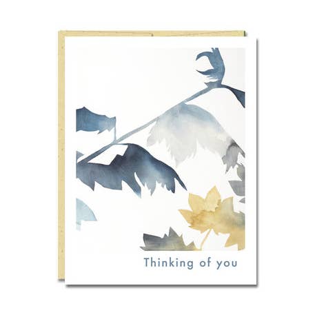 Thinking of You Leaf Card for wholesale by Rachel Austin