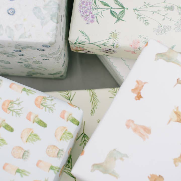 Lana's Shop - Wholesale Wrapping Paper Roll - Floral Botanic Gift Wrap Roll4