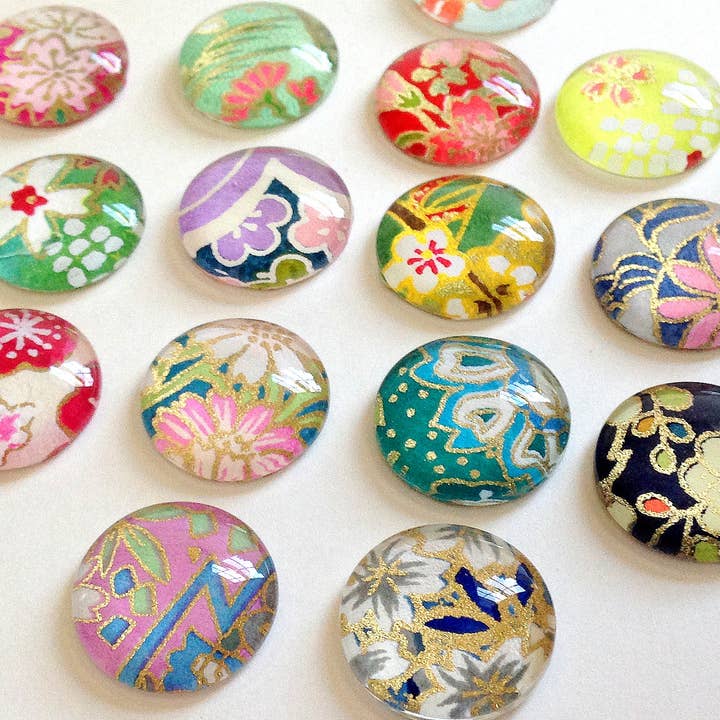 Tanner Glass - Wholesale Magnet - Magnets: Japanese Chiyogami Magnets Best Seller: Mixed Bag5