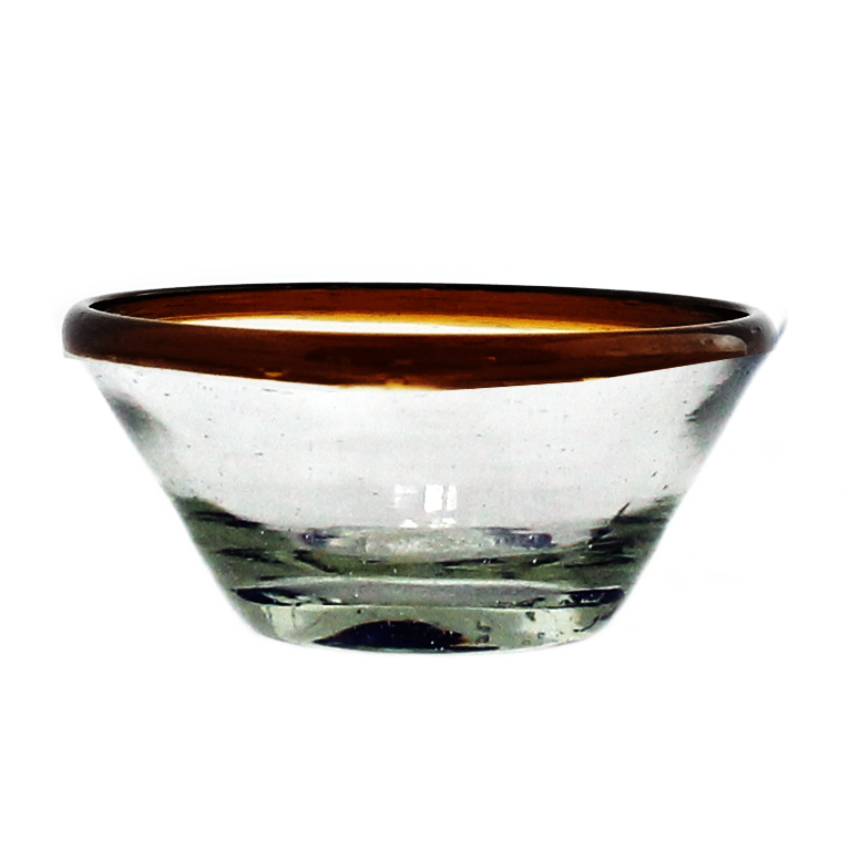 Sobremesa - Wholesale Condiment/Dip Bowl - Amber Rim Tiny Glass Bowl | Spice bowl | Pinch Bowl3