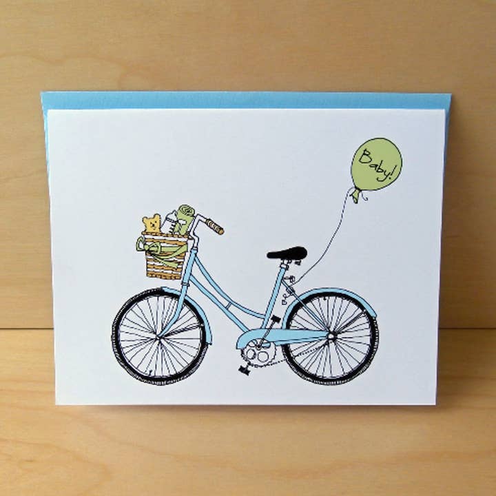 Baby-Fahrrad-Karte für den Großhandel von Rachelink Cards & Illustrations