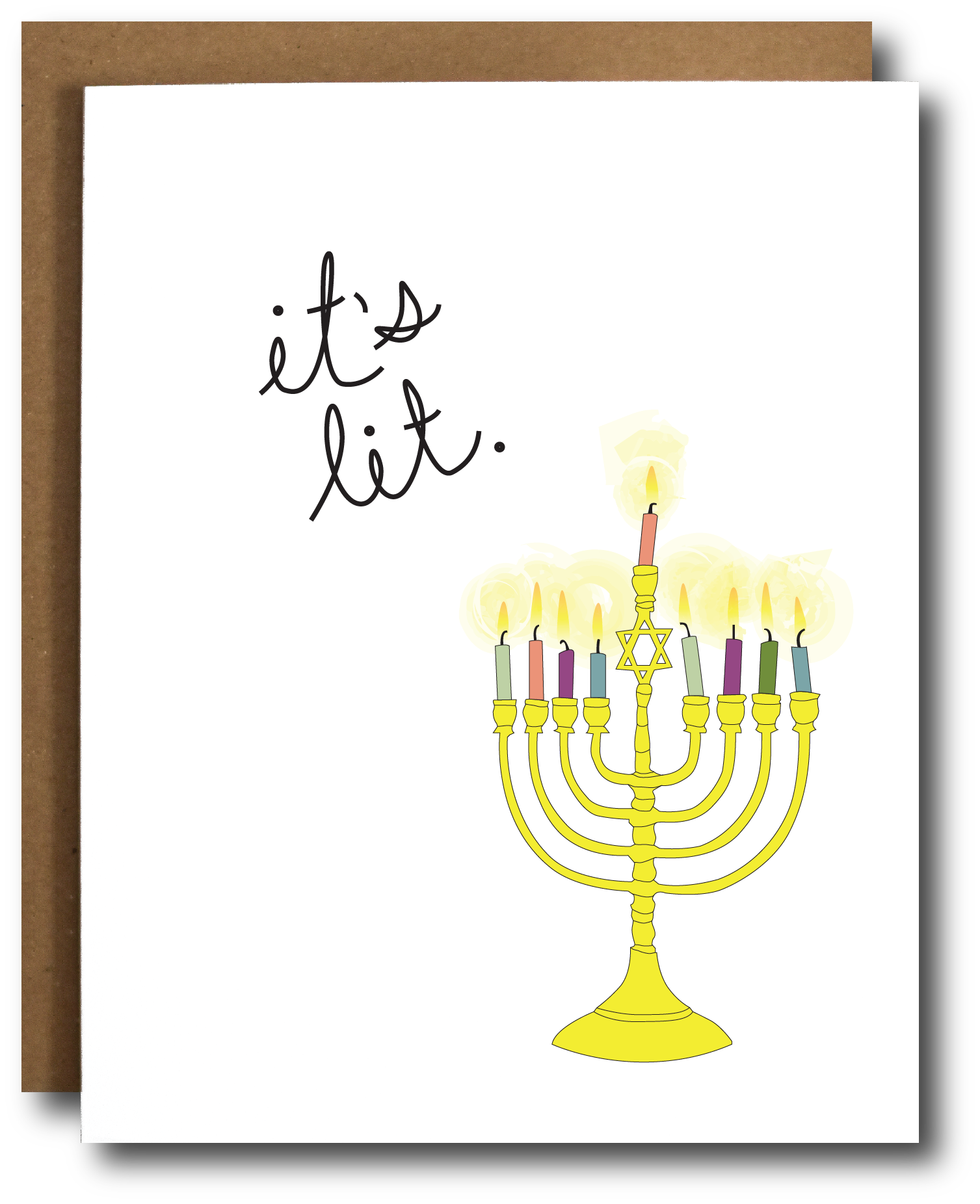 The Card Bureau - Wholesale Hanukkah Card - BOX SET - It’s Lit Hanukkah Card1