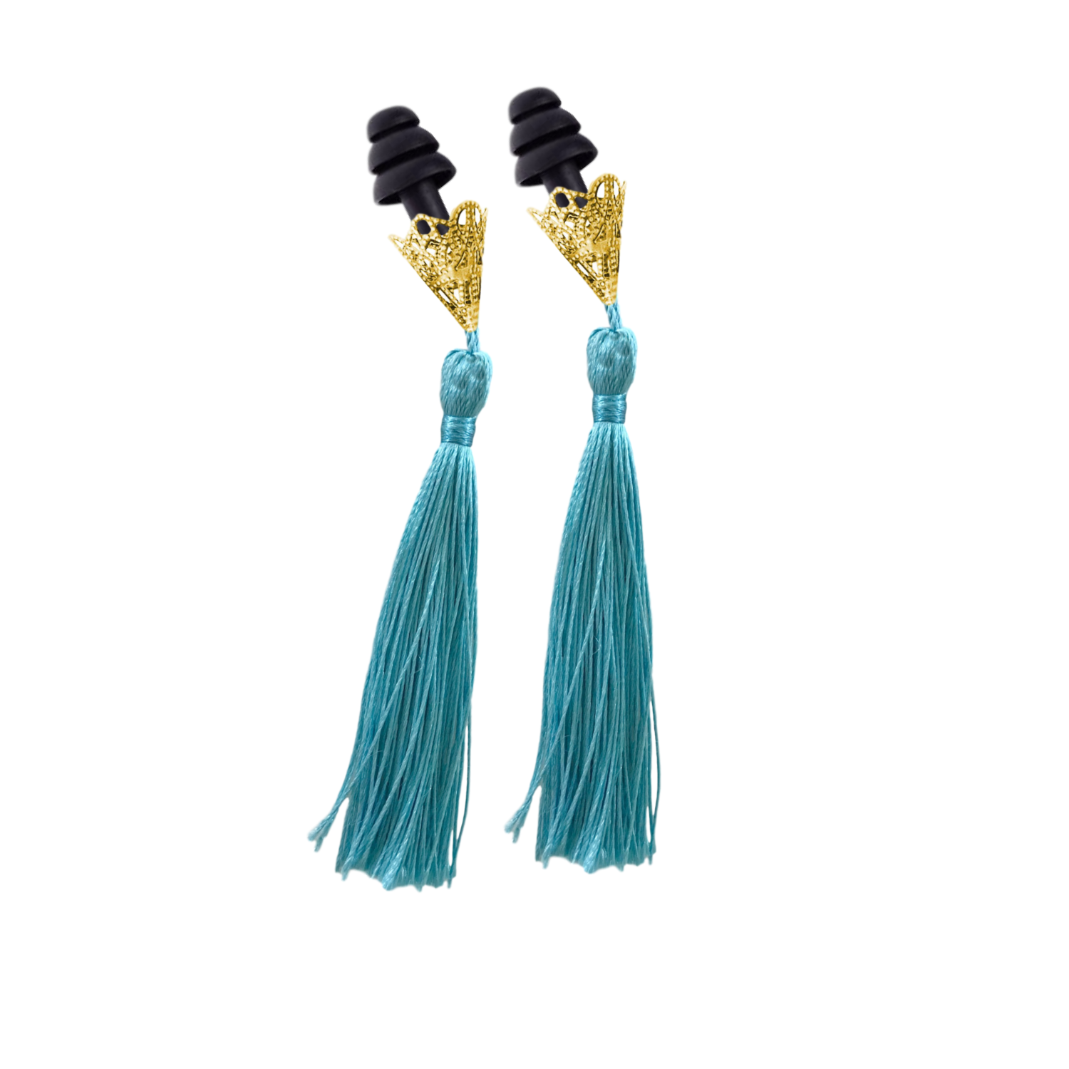 The Sleepy Cottage - Wholesale Tassel Earrings - Aqua Holly Golightly Tassel Earplugs1