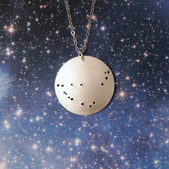Tactile Melodies - Wholesale Pendant/Charm Necklace - Capricorn Zodiac Constellation Sterling Silver Necklace0