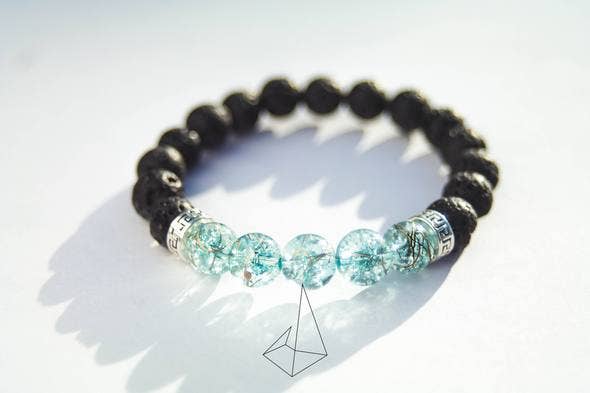 Foxfire Stones - Wholesale Beaded Bracelet - Clear Stretch String  - Water Ripples / Friendship Bracelets0