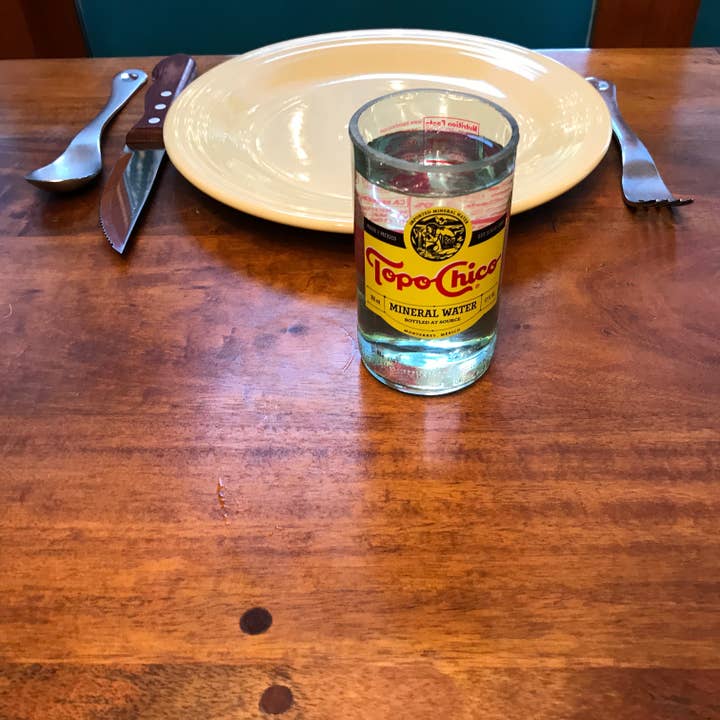 Texas UpCycle - Wholesale Drinking Glass/Cup - Topo Chico Drinkware - Original4