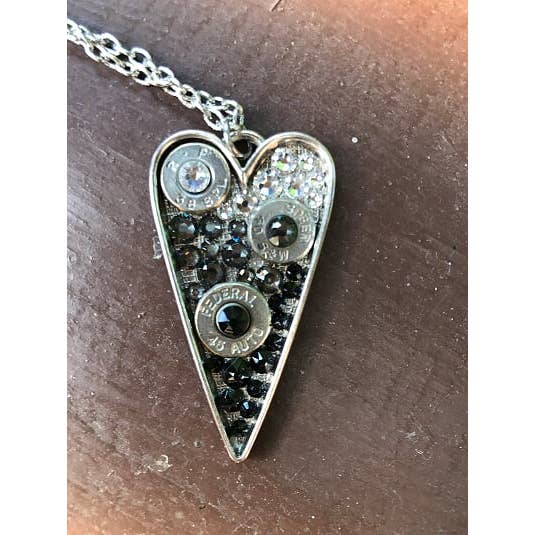 Svart Ombre' Bullet Hjärta Halsband för wholesale av Jill's Jewels