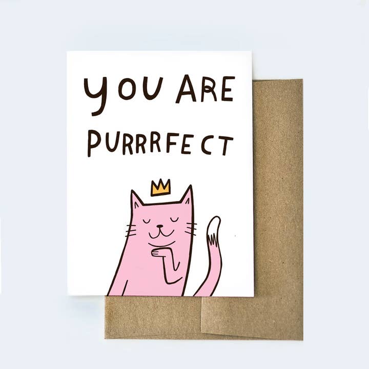 You are Perfect Card | Cat Card | Love Card for wholesale by Aviate Press
