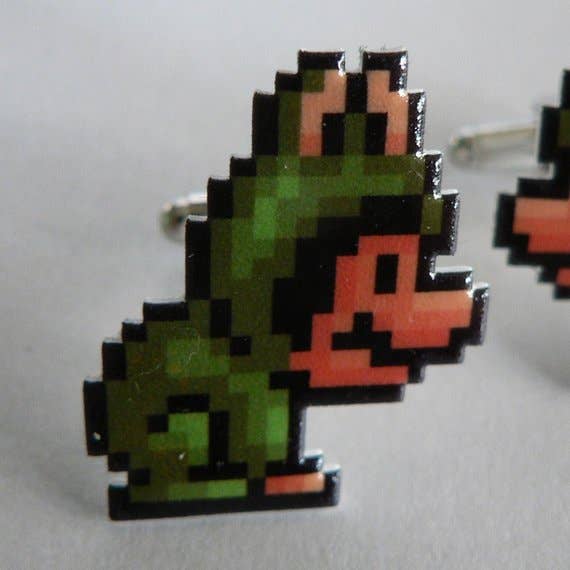 Froggy Gik en Courtin' Manchetknapper for engroshandel hos 8-Bit Zero