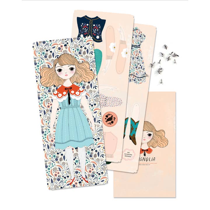 Of Unusual Kind - Wholesale DIY Craft Kit - Kids - MAGNOLIA PAPER DOLL KIT