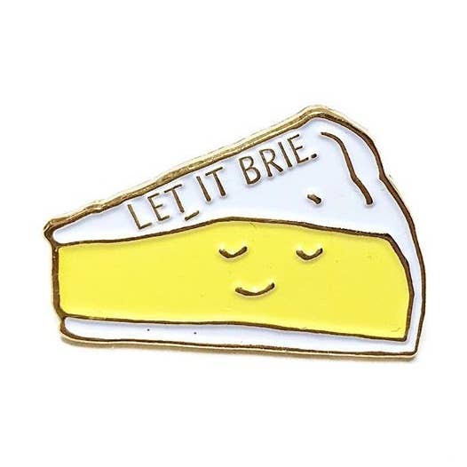 Let It Brie Cheese Enamel / Lapel Pin for wholesale by ILOOTPAPERIE