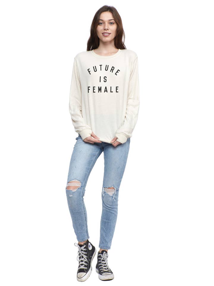 Future Femme Creme Pullover für den Großhandel von Social Sunday