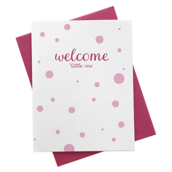 Welcome Little One New Baby Girl Card for wholesale by Marrygrams