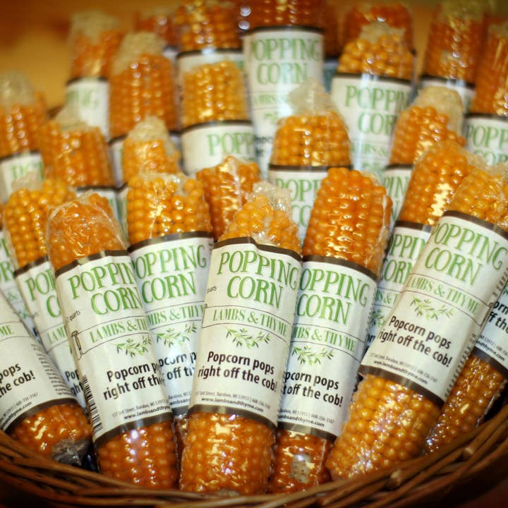 Lambs & Thyme - Wholesale Popcorn - Popcorn Cobs Shrinkwrapped Only - Without Bag