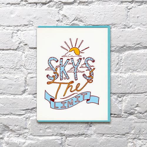 Biglietto di laurea «The Sky the Limit» per la vendita all'ingrosso da parte di Bench Pressed