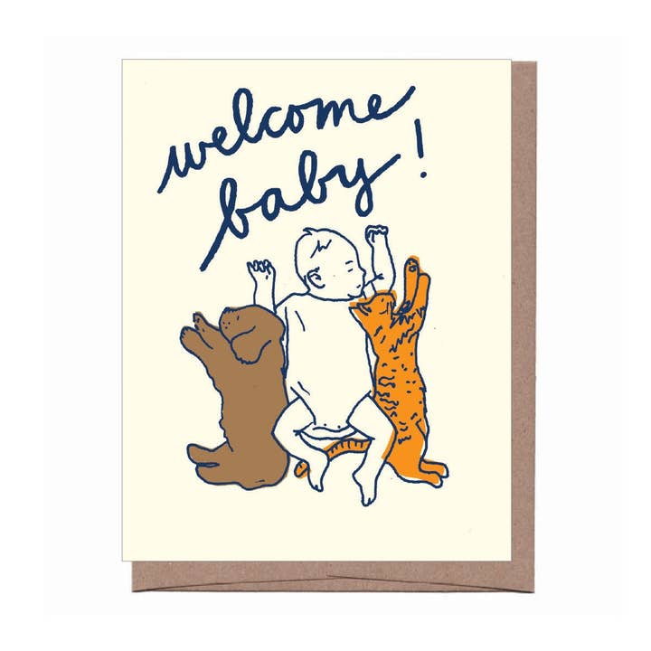 Baby + Dog + Cat Greeting Card and other Purchase Wholesale lait en poudre bebe. Free Returns & Net 60 Terms on Faire trending on Faire.