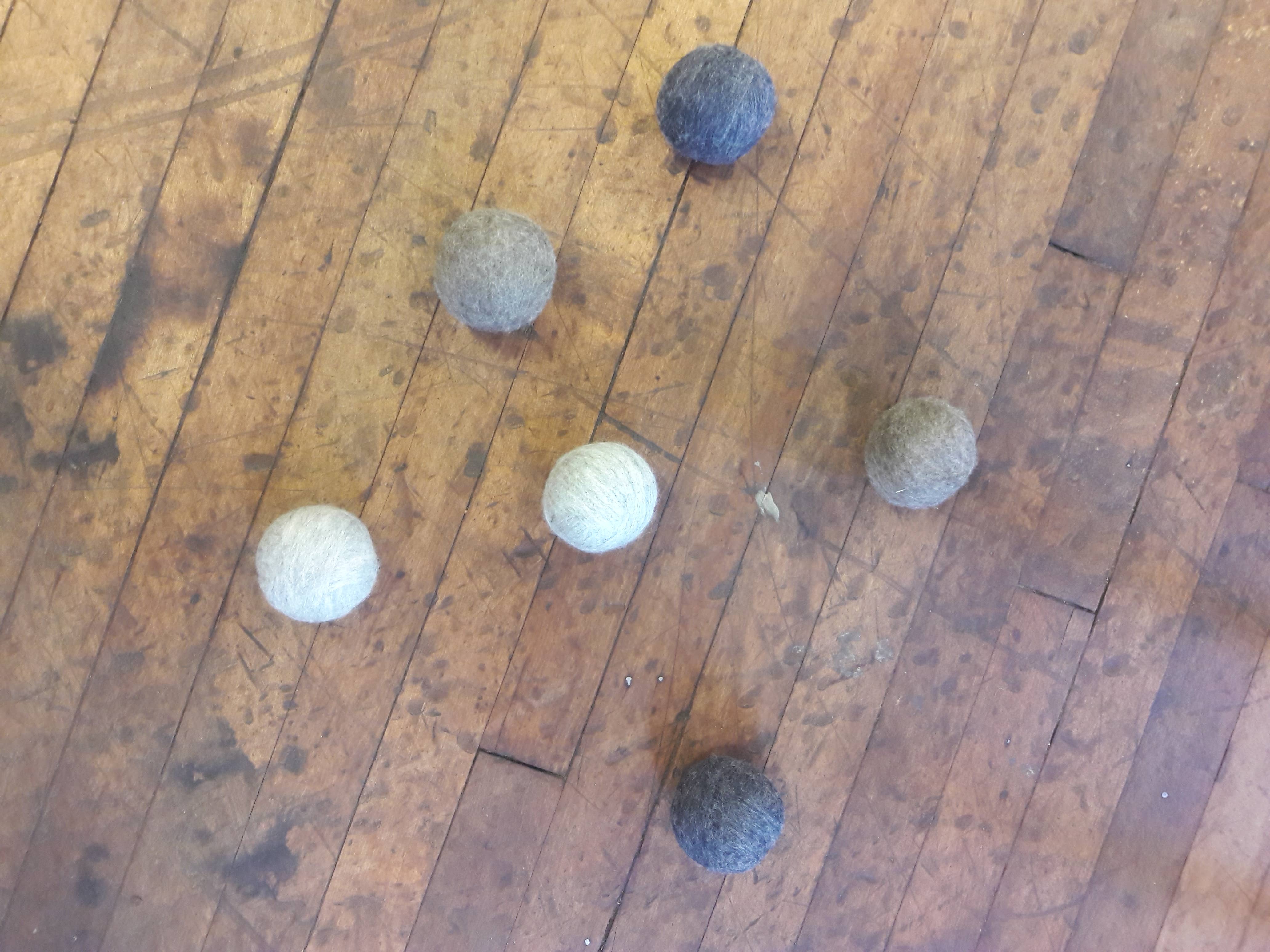 Bog Berry Dryer Balls - Wholesale Dryer Balls - Greys Assortment - set of 6 wool dryer balls zero waste4