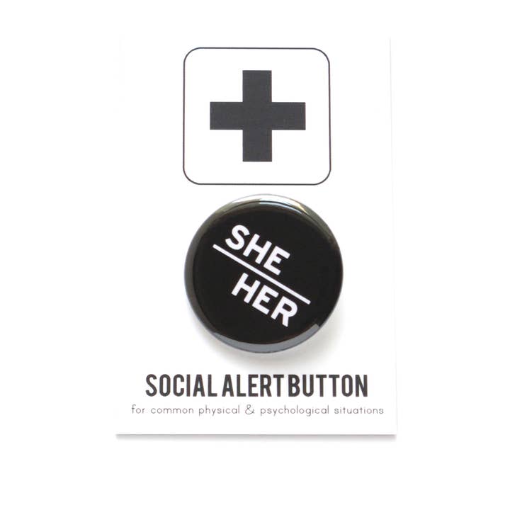 Word For Word Factory – wholesale Nål och knapp för kavajslag – PRONOMEN Han/Honom, Hon/Henne, De/Dem 1,25" Pinback-knappar5