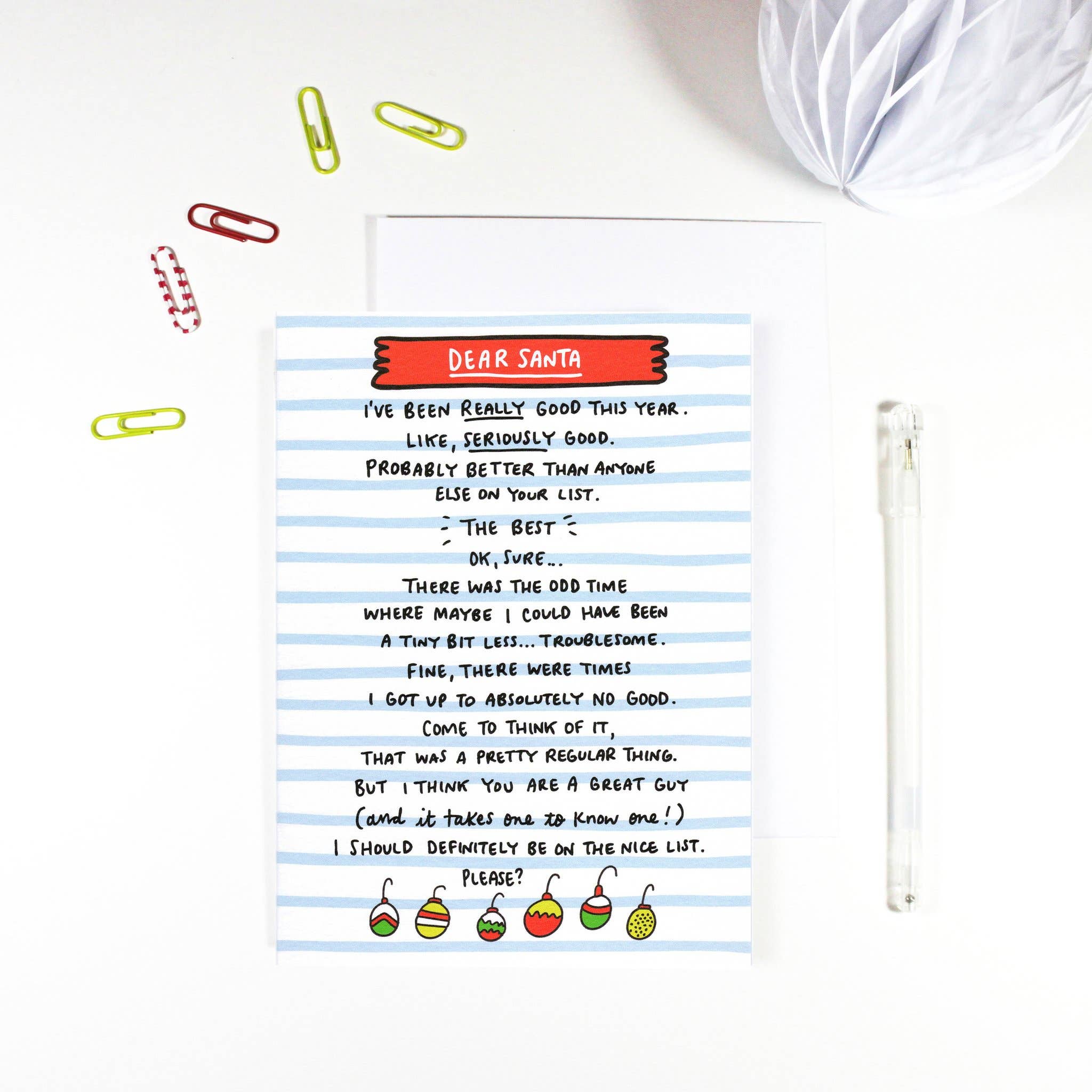 REMOVED BRAND - Wholesale Everyday Greeting Card - Dear Santa I'm The Best Card0