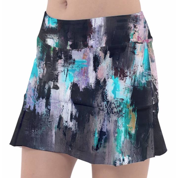 Gonna da tennis nera e lilla per la vendita all'ingrosso da parte di EmBellish Active