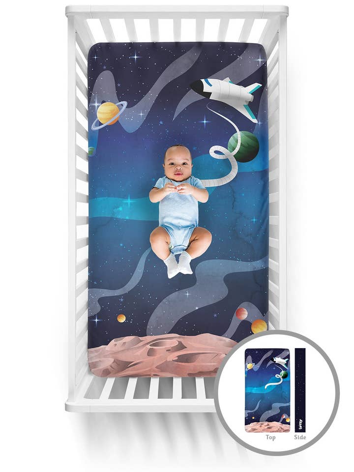 Luvsy - Space Explorer Crib Sheets for wholesale by Luvsy