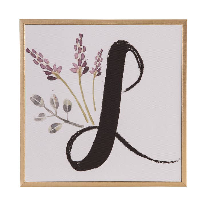 Totalee Gift - Wholesale Art Print - SALE Resin White Letter L Mini Canvas Art0