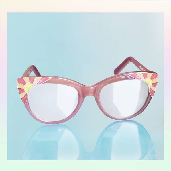 Sunrise Cat Eye Lunettes de soleil, rose pour la vente par Wildflower + Co.