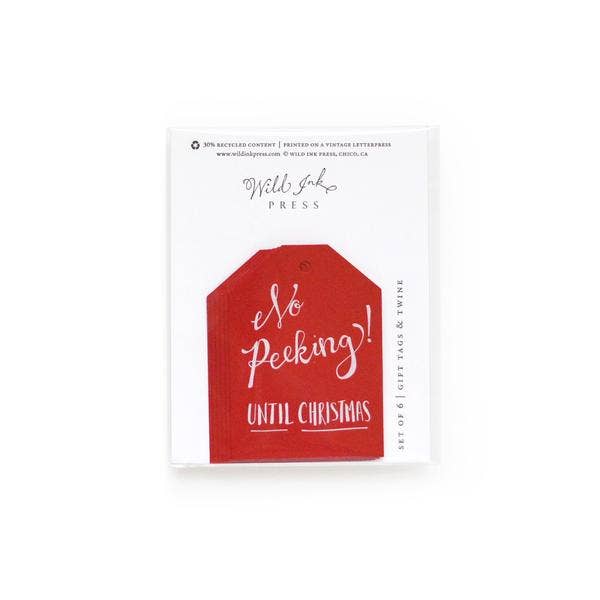 No Peeking Tags | Set of 6 for wholesale by Wild Ink Press