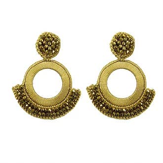 Gold Sophia Earrings for wholesale by NARA HANDMADE JEWELRY